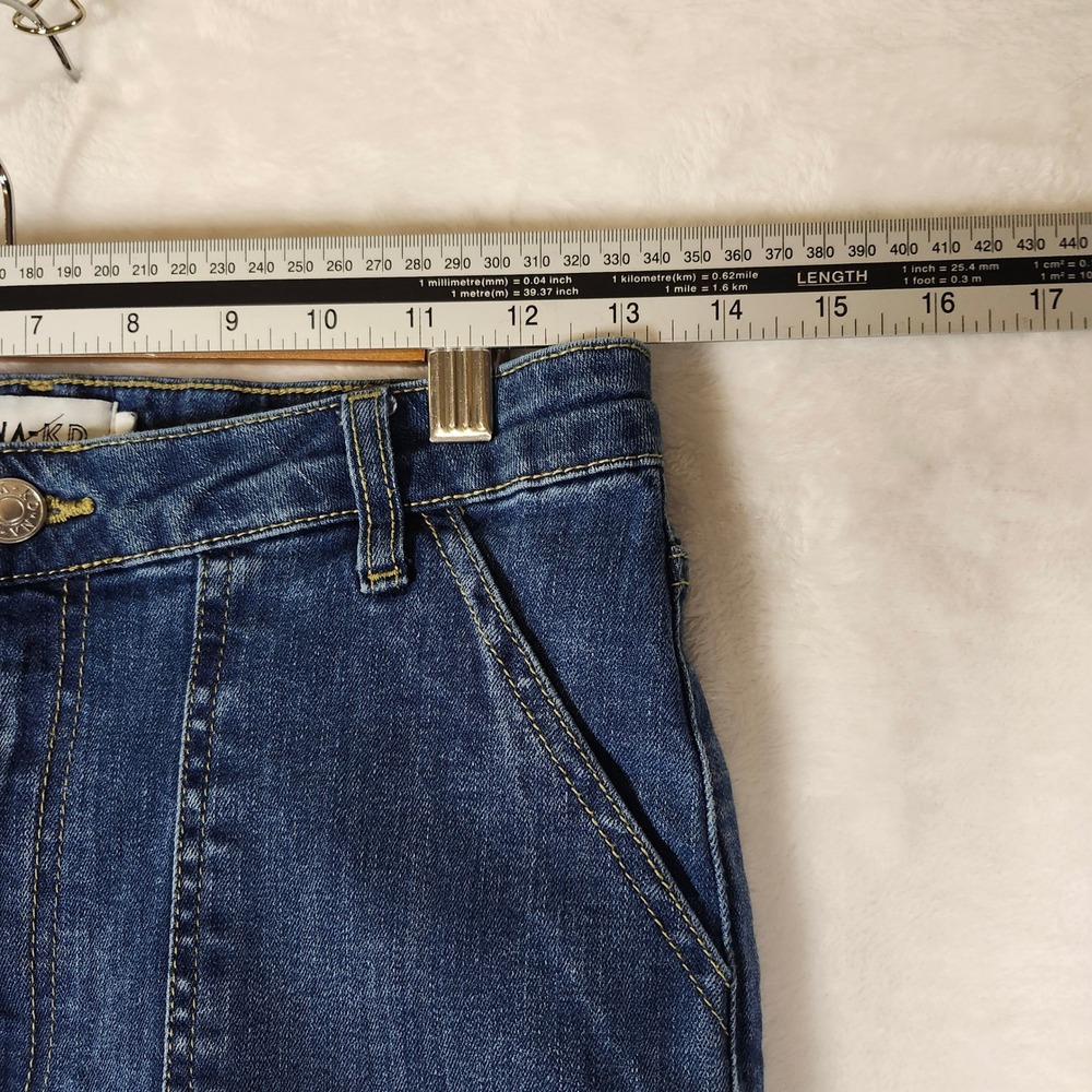 NA-KD Reborn Denim Jeans High Rise Straight Leg Blue Size 36‎ - Picture 3 of 10